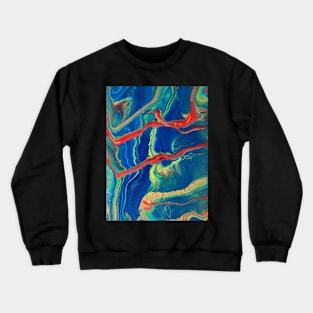 Coyote - Abstract Acrylic Pour Painting Crewneck Sweatshirt